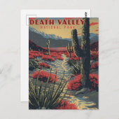 Retro Adventure in Death Valley (Nationalpark) Postkarte (Vorne/Hinten)