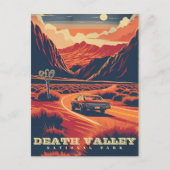 Retro Adventure in Death Valley (Nationalpark) Postkarte (Vorderseite)