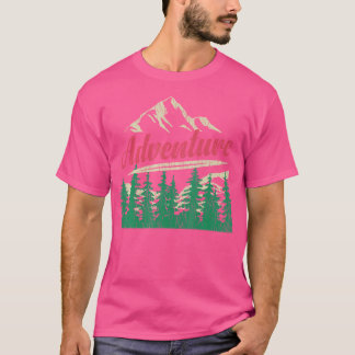 Retro Adventure Lover Outdoor Camping Bergsee-Zaub T-Shirt