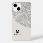 Retro aesthetic stripes minimal Monogram Case-Mate iPhone Hülle (Rückseite)