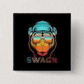 Retro-Affe wechseln Button (Vorderseite)