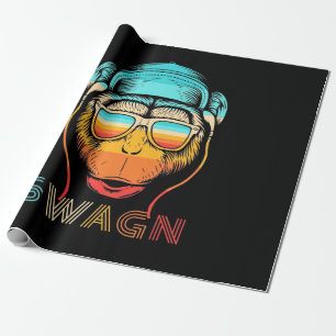 Retro-Affe wechseln Geschenkpapier