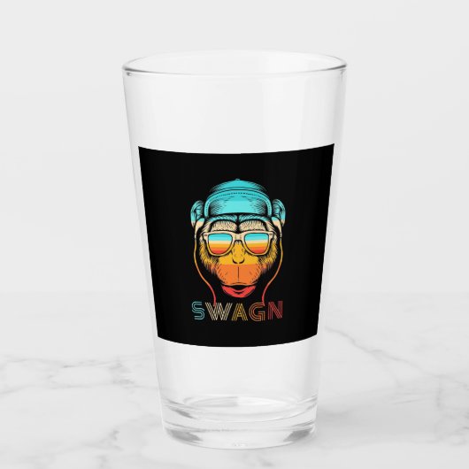 Retro-Affe wechseln Glas (Vorderseite)