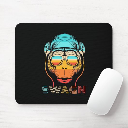 Retro-Affe wechseln Mousepad (Mit Mouse)