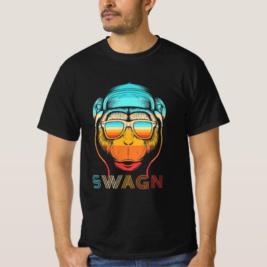 Retro-Affe wechseln T-Shirt (Vorderseite)