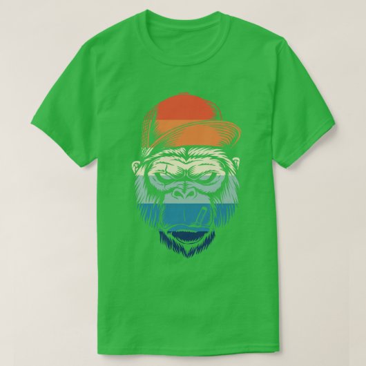 Retro-Affenrauchen T-Shirt (Design vorne)