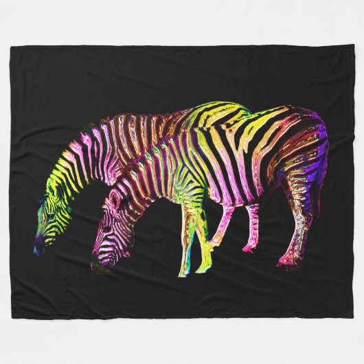 Retro Africa 4 Fleecedecke (Vorderseite (Horizontal))