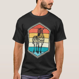 Retro Africa Animal Zebra T-Shirt