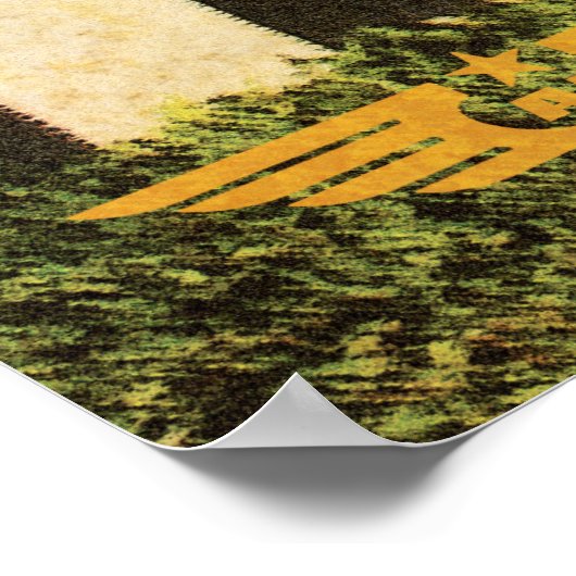 Retro African Mountain Zebra Poster - Teil 1 (Ecke)