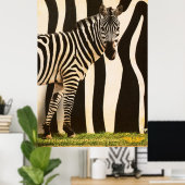 Retro African Mountain Zebra Poster - Teil 2 (Heimbüro)