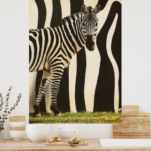 Retro African Mountain Zebra Poster - Teil 2 (Küche)