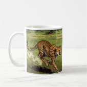 Retro Afrika Gepard Landschaft Kaffeetasse (Links)