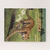 Retro Afrika Gepard Landschaft Puzzle (Horizontal)