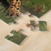 Retro Afrika Gepard Landschaft Puzzle (Seite)