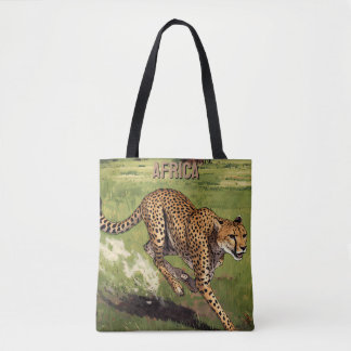 Retro Afrika Gepard Landschaft Tasche