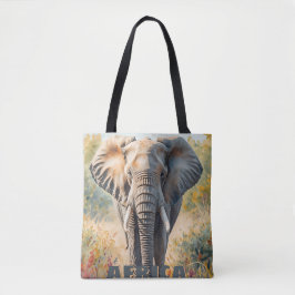 Retro Afrikanischer Elefant Szenisch Tasche