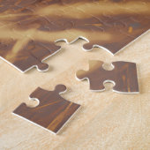 Retro Afrikanischer Löwe Szenisch Puzzle (Seite)