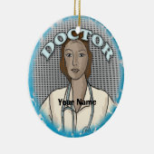 Retro Afro individuelle Name Keramik Ornament (Rechts)