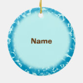 Retro Afro individuelle Name Keramik Ornament (Hinten)