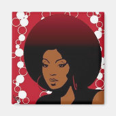 Retro Afro Magnet (Vorne)