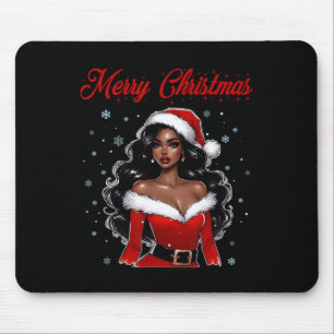 Retro Afroamerikaner frohe Weihnachten Schwarze We Mousepad