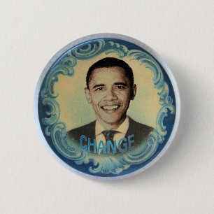 Retro-Ähnlicher Wellen-Knopf Obama Button