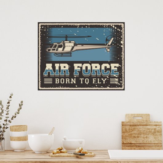Retro Air Force Poster (Küche)