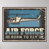 Retro Air Force Poster (Vorne)