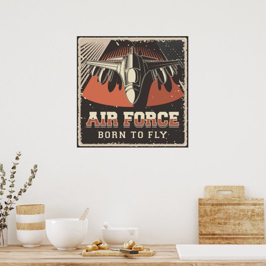 Retro Air Force Poster (Küche)