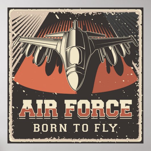 Retro Air Force Poster (Vorne)