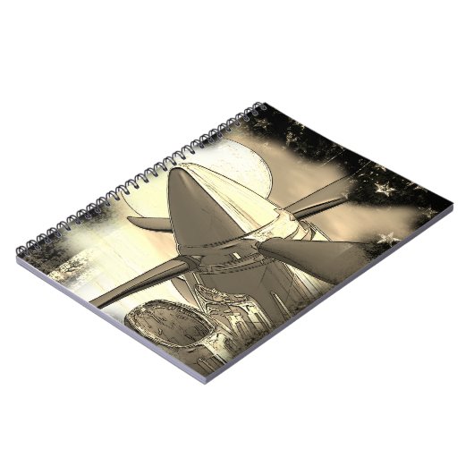 Retro Aircraft Art Technica Notebook Notizblock (Linke Seite)