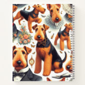 Retro Airedale Terrier Seamless Notizblock (Rückseite)