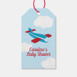 Retro Airplane Babydusche Geschenkanhänger