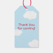 Retro Airplane Babydusche Geschenkanhänger (Rückseite)