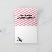 Retro Airplane Geburtstagsparty Vielen Dank. Karte (Innenseite)