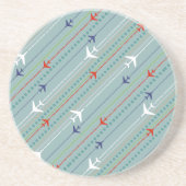 Retro Airplane Pattern Marble Sandstone Coaster Sandstein Untersetzer (Vorne)
