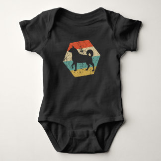 Retro-Akita-Inu-Hund-Silhouette Baby Strampler