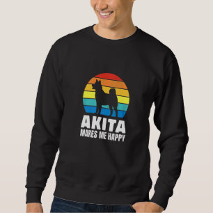 Retro Akita Inu Hunde Mama Hund Vater Vintag Akita Sweatshirt