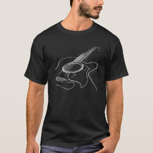 Retro-Akustikgitarre Gitarrist Musiker Musik T-Shirt