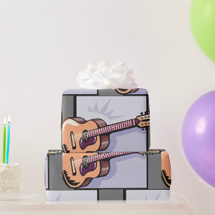 Retro-Akustikgitarre mit 12 Saiten  Geschenkpapier