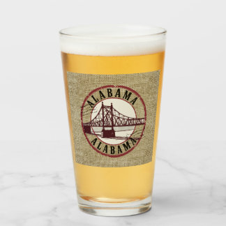 Retro Alabama Bridge Briefmarke Glas