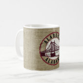 Retro Alabama Bridge Briefmarke Kaffeetasse (Vorderseite Links)