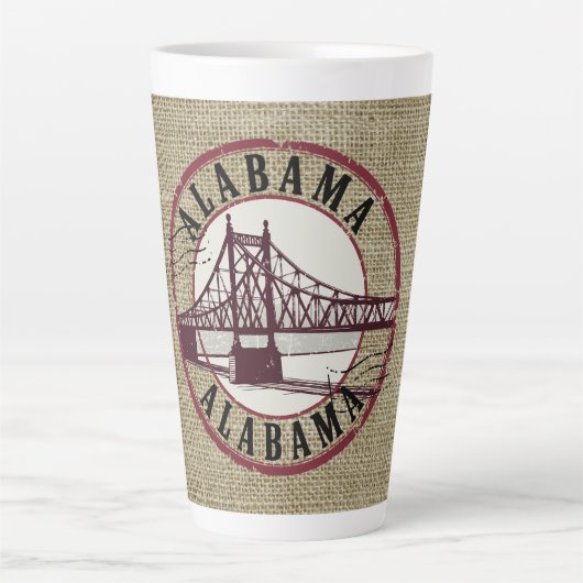 Retro Alabama Bridge Briefmarke Milchtasse (Vorderseite)