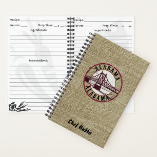 Retro Alabama Bridge Briefmarke Personalisiert Rez Notizblock