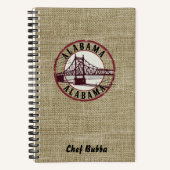Retro Alabama Bridge Briefmarke Personalisiert Rez Notizblock (Vorderseite)