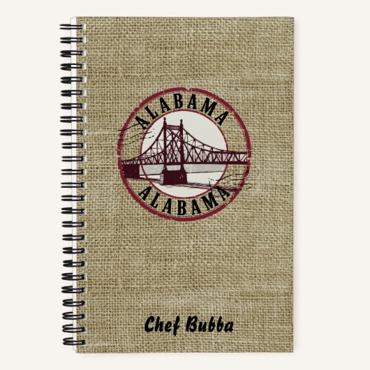 Retro Alabama Bridge Briefmarke Personalisiert Rez Notizblock (Vorderseite)