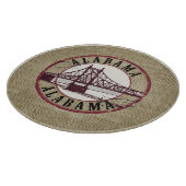 Retro Alabama Bridge Briefmarke Schneidebrett (Ecke)