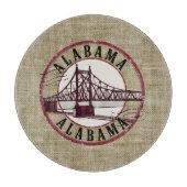 Retro Alabama Bridge Briefmarke Schneidebrett (Vorderseite)
