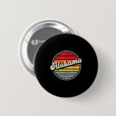 Retro Alabama Zuhause Staat Cool 70er Style Sunset Button (Vorne & Hinten)
