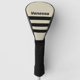 Retro-Alabaster-Dreierstreifen mit Namen Golf Headcover